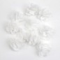 Lot de 10 petites fleurs en tissu voile blanc