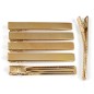 10 Pinces cheveux crocodile plat en métal doré 7.5cmx1cm 10 Pinces cheveux crocodile plat en métal doré 7.5cmx1cm