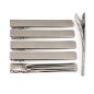 10 Pinces cheveux crocodile plat en métal argenté 7.5cmx1cm 10 Pinces cheveux crocodile plat en métal argenté 7.5cmx1cm