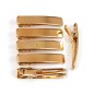 10 pinces cheveux crocodile plat en métal doré 3.5cmx0.7cm