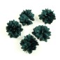 Lot de 5 petites fleurs en tissu satin - vert foncé
