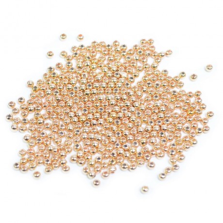 Lot de 400 perles 3mm rondes doré