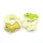 Lot de 2 chouchous élastique enfant velours motif chien - jaune, vert