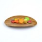 Barrette cheveux ovale légume citrouille 10cm