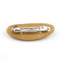 Barrette cheveux ovale légume citrouille 10cm
