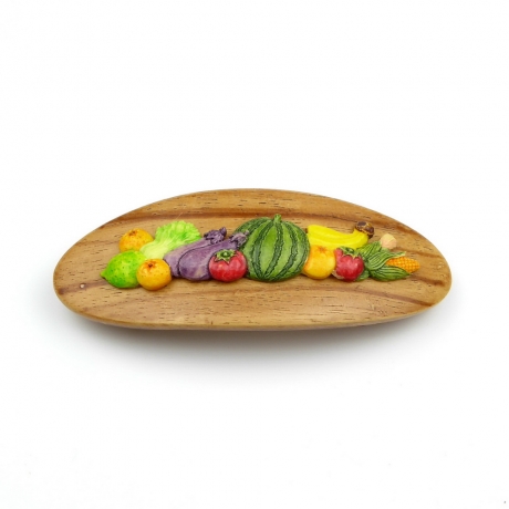 Barrette cheveux ovale fruit pastèque 10cm