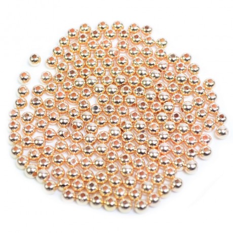 Lot de 200 perles 5mm rondes doré