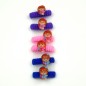 Lot de 6 élastiques cheveux enfant motif poupée