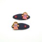 Lot de 2 clic clac enfant jean motif poupée peinte