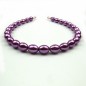 Serre tête en perles nacrées ovales - violet Serre tête en perles nacrées ovales - violet