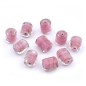 10 perles en verre cylindrique 13mmx10mm vieux rose 10 perles en verre cylindrique 13mmx10mm vieux rose
