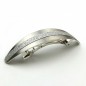 Barrette cheveux métal incurvé forme ovale - argenté