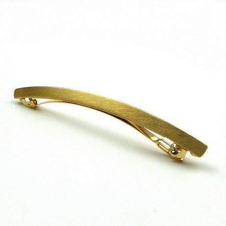 Barrette cheveux fine métal brossé 10.5cm - doré