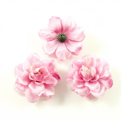 Lot de 10 fleurs artificielles sans tige diam. 5.5cm - rose