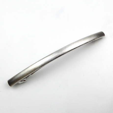 Barrette cheveux longue en métal brossé 12.6cm - argenté