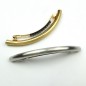 Barrette cheveux longue incurvée, en métal brossé 11cm - argenté Barrette cheveux longue incurvée, en métal brossé 11cm - argenté