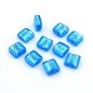 10 perles en verre carré 12mmx12mm bleu 10 perles en verre carré 12mmx12mm bleu
