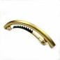 Barrette cheveux longue incurvée, en métal brossé 11cm - doré Barrette cheveux longue incurvée, en métal brossé 11cm - doré