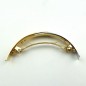 Barrette cheveux incurvée, en métal brossé 10cm, bicolore doré argenté Barrette cheveux incurvée, en métal brossé 10cm, bicolore doré argenté