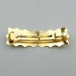 Barrette cheveux rectangulaire dentelée 8.7cm, métal brossé - doré Barrette cheveux rectangulaire dentelée 8.7cm, métal brossé - doré