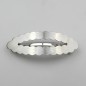 Barrette cheveux ovale dentelée 8.7cm, métal brossé - argenté Barrette cheveux ovale dentelée 8.7cm, métal brossé - argenté
