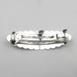 Barrette cheveux ovale dentelée 8.7cm, métal brossé - argenté Barrette cheveux ovale dentelée 8.7cm, métal brossé - argenté