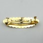 Barrette cheveux ovale dentelée 8.7cm, métal brossé - doré Barrette cheveux ovale dentelée 8.7cm, métal brossé - doré
