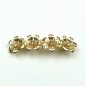 Barrette cheveux fleurs 9.5cm, en métal - doré