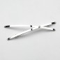 Barrette cheveux X 13cm, en métal - argenté Barrette cheveux X 13cm, en métal - argenté