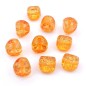 10 perles polygonales en polyrésine 15mm - orange 10 perles polygonales en polyrésine 15mm - orange