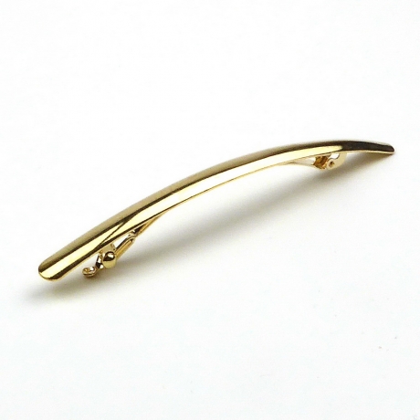 Barrette cheveux métal longue 10.5cm - doré