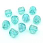 10 perles polygonales en polyrésine 15mm turquoise 10 perles polygonales en polyrésine 15mm turquoise