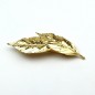 Barrette cheveux métal feuilles 9cm - doré