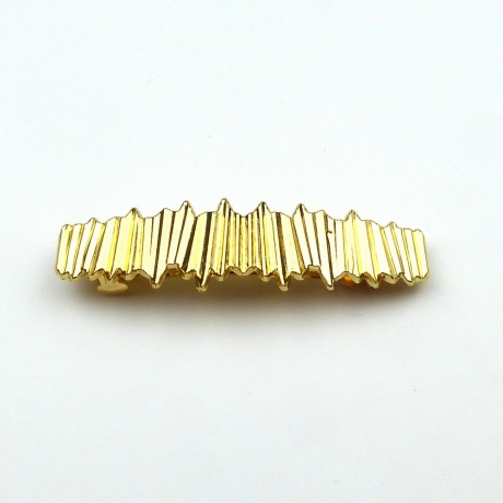 Barrette cheveux métal plissé, 8.5cm - doré