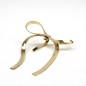 Barrette attache cheveux décorative noeud - doré