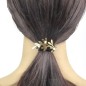 Barrette attache cheveux décorative feuilles d'olivier - doré