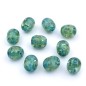10 perles ovales polyrésine 15mmx12mm vert 10 perles ovales polyrésine 15mmx12mm vert