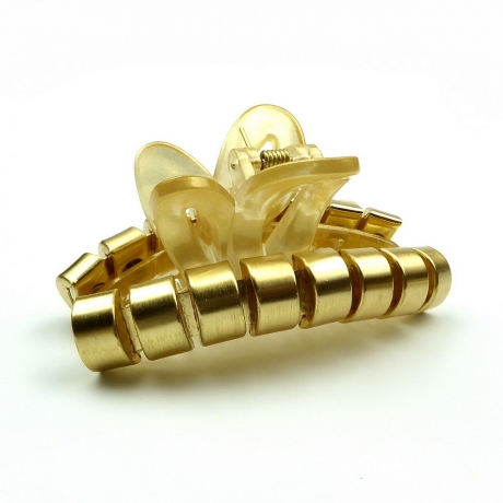 Pince cheveux design 8cm - doré
