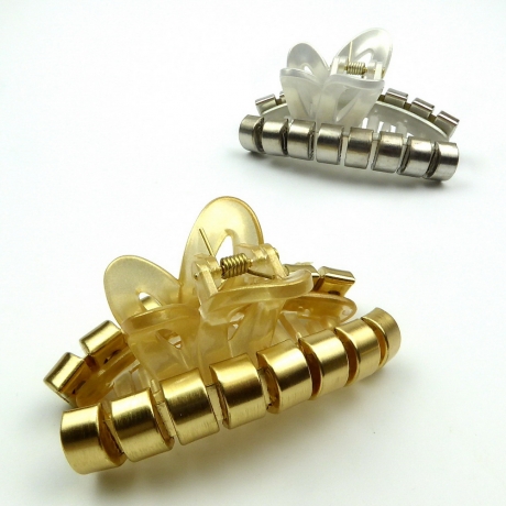 Pince cheveux design 8cm - doré