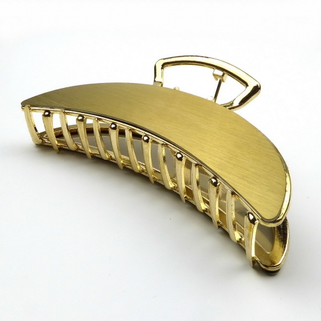Grande pince cheveux design croissant de lune 11cm - doré