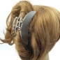 Grande pince cheveux désign croissant de lune 11cm - argent mat Grande pince cheveux désign croissant de lune 11cm - argent mat