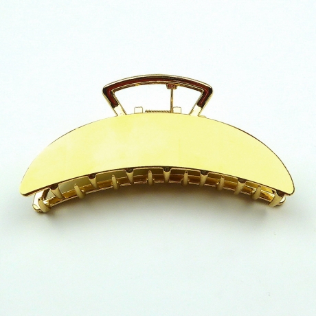 Grande pince cheveux design croissant de lune 11cm - doré brillant