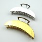 Grande pince cheveux design croissant de lune 11cm - doré brillant