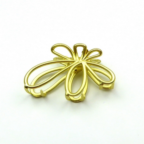 Pince cheveux métal 7cm - doré mat