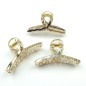 Pince cheveux transparente strass 7cm - cristal