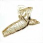 Pince cheveux transparente strass 11cm - marron