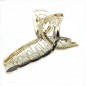 Pince cheveux transparente strass 11cm - gris