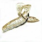 Pince cheveux transparente strass 11cm - cristal