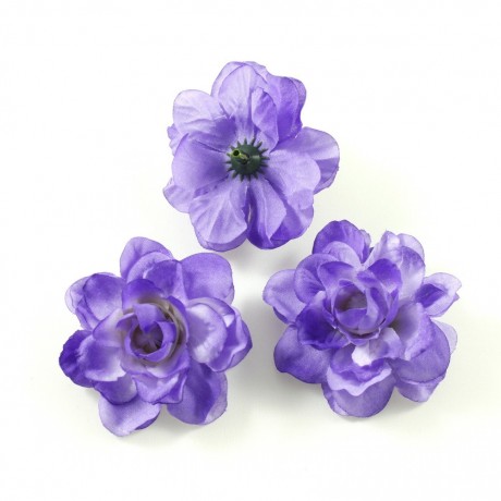 Lot de 10 fleurs artificielles sans tige diam. 5.5cm - violet