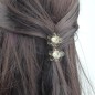 Lot de 2 petites pinces cheveux fleur transparentes - noir Lot de 2 petites pinces cheveux fleur transparentes - noir